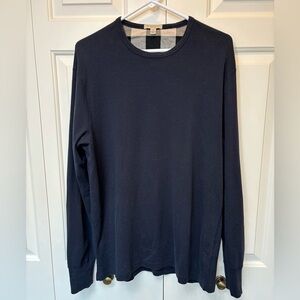 Burberry Long Sleeve Shirt with Check Elbow Patches Size XL